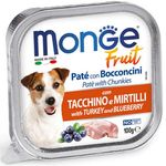 Monge Dog Fruit Turkey & Blueberry Pate with Chunkies 100g