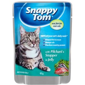 Snappy Tom Cat Fresh Catch Pilchard & Snapper in Jelly 85g