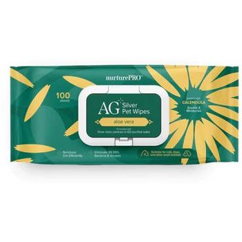 Nurture Pro AG+ Silver Pet Wet Wipes Aloe Vera 100 Sheets
