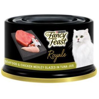 Purina Fancy Feast Adult Royale Seafood & Chicken Medley Glazed in Tuna Jus Wet Cat Food