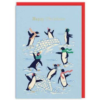 Ohh Deer Happy Christmas Penguins Snowball Fight