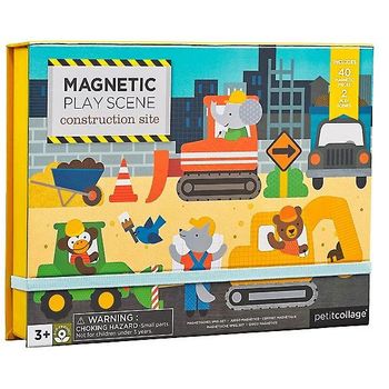 Petit Collage Magnetic Play Scene Construction Site