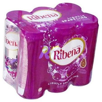 Ribena Lightly Sparkling Cans 6 X 325ml