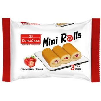 Eurocake Mini Swiss Rolls Strawberry 60g