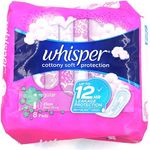Whisper Cottony Clean Regular Flow Non Wing 8s