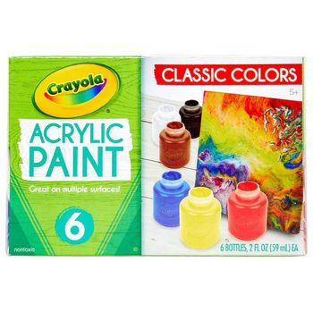 Crayola Classic Acrylic Paint 6ct 60ml