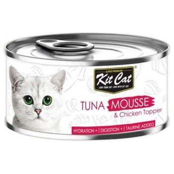 Kit Cat Canned Food Mousse Tuna With Chicken Topper 80g