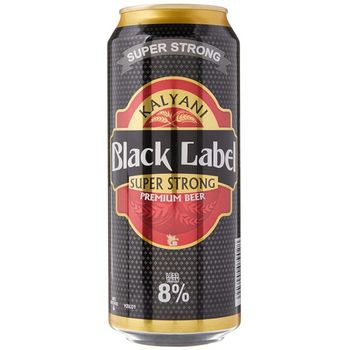 Kalyani Black Label Super Strong Premium Beer Can. 3 x 490ml