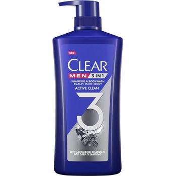 Clear Men 3 In 1 Shampoo Bodywash Active Clean