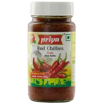 Priya Pickle Red Chillies With Garlic 300g