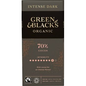 Green And Black's Organic Dark 70 Percent Bar 90g