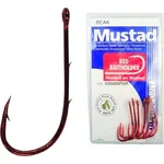 Mustad Size 1 Red Baitholder Hooks Pre Pack