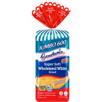 Gardenia White Bread Wholemeal Super Soft Fine 600g