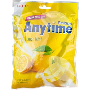 Lotte Anytime Xylitol Candy Lemon Mint 74g