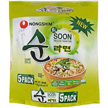 Nong Shim Instant Noodle Veggie Soon Ramyun 5 x 112g