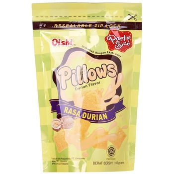 Oishi Party Size Pillows Durian Crackers Durian 130g