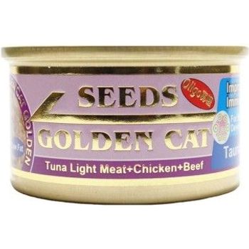 Seeds Golden Cat Canned Food Tuna Light Meat Chicken And Beef 80g
