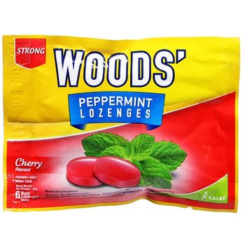 Woods Peppermint Lozenges Strong Cherry Flavour 6s