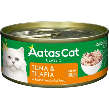 Aatas Cat Tantalizing Tuna And Tilapia In Aspic 80g Carton Of 24