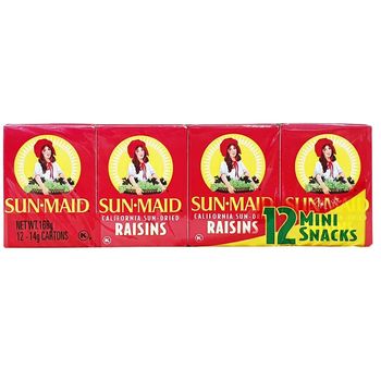 Sun-Maid Natural California Raisins - Mini Pack (12 x 14g)