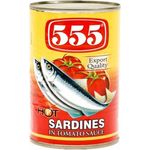 555 Sardines In Tomato Sauce With Chili Hot 155g