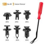 Gooacc Grc30 120pcs Car Retainer 6.3mm 8mm 9mm 10mm Expansion Screws Replacement Kit Bumper Push Rivet Clips 1pc Fastener Remover