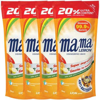 Mama Lemon Dishwashing Liquid RefiLL Fresh Citrus 600ml