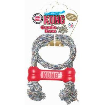 Kong Goodie Bone With Rope Puppy Toy Small 91g