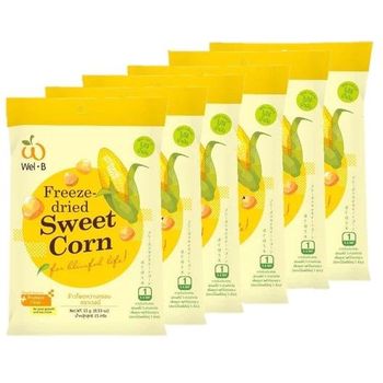 Wel-B Freeze Dried Sweet Corn Multi Pack 6pcs 15g
