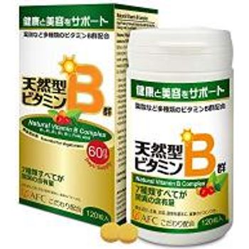 AFC Japan Natural Vitamin B Complex Supplement Vegan 120 Caplets