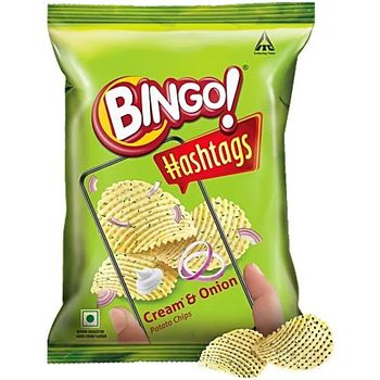 Bingo Hashtags Cream And Onion Potato Chips 22.5g