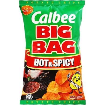 Calbee Big Bag Potato Chips Hot And Spicy 180g