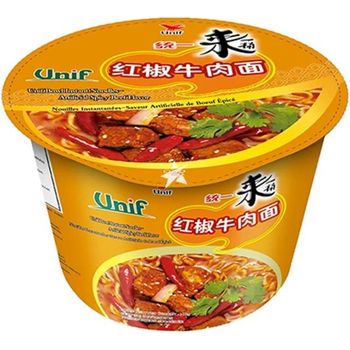 Unif Bowl Instant Noodles Artificial Spicy Beef Flavor 110g