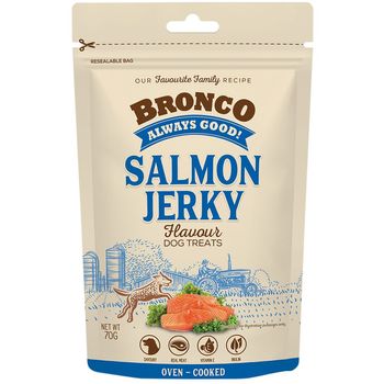 Bronco Dog Jerky Salmon 70g