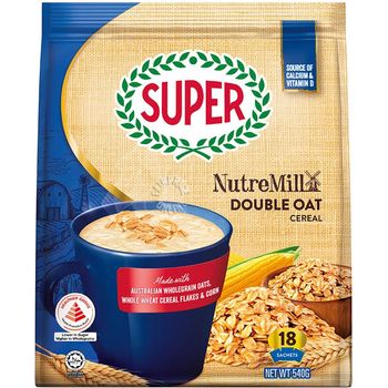 SUPER Nutre Mill Double Oat 3 in 1 Cereal 18 x 30g