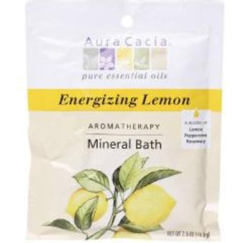 Aura Cacia Aromatherapy Mineral Bath Energizing Lemon 70.9g