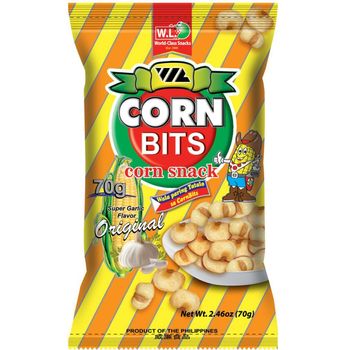 WL Foods Corn Bits Super Garlic Snacks 70g