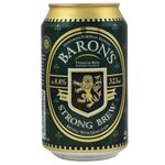 Baron's Strong Brew Lager Beer Can 323ml