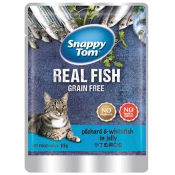 Snappy Tom Cat Grain Free Pilchard And Whitefish Jelly 85g