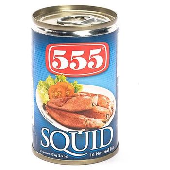 555 Squid in Natural Ink 155g