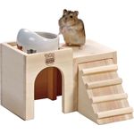 Marukan Wooden DX Cookie Hamster House [Pack of 3]