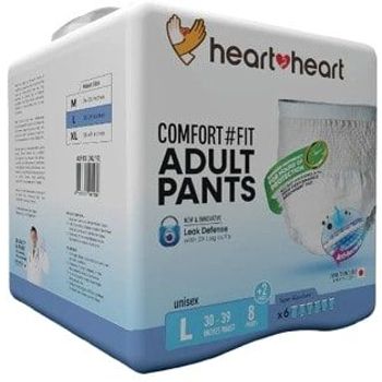 HEART2HEART L PANTS COMFORT#FIT ADULT 8+2PCS, 30"-39"