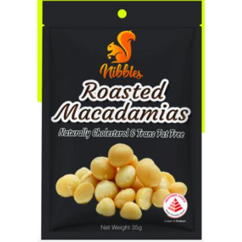 Nibbles Australian Premium Roasted Macadamia Nuts 35g