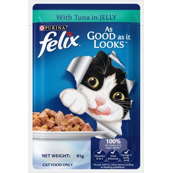 Purina Felix Adult With Tuna Jelly Pouch 85g