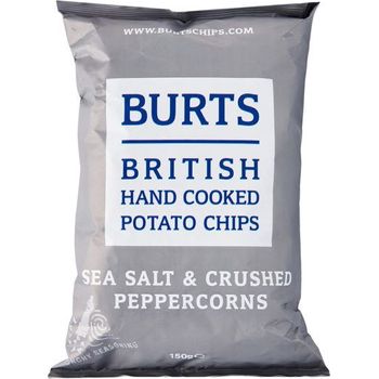 Burt's Sea Salt And Crushed Peppercorns Hand Cooked Potato Chips 150g