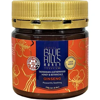 Blue Hills Creamed Leatherwood Raw Honey with Ginseng 250g