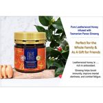 Blue Hills Creamed Leatherwood Raw Honey with Ginseng 250g