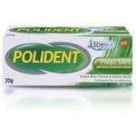 Polident Denture Adhesive 3D Hold Flavor Free Cream 20g