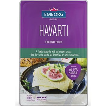 Emborg Havarti Cheese Slices 150g
