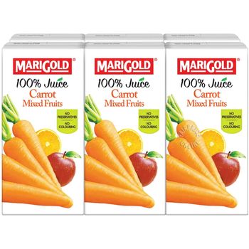 Marigold Packet Juice Carrot Mixed Fruits 6pcs 200ml